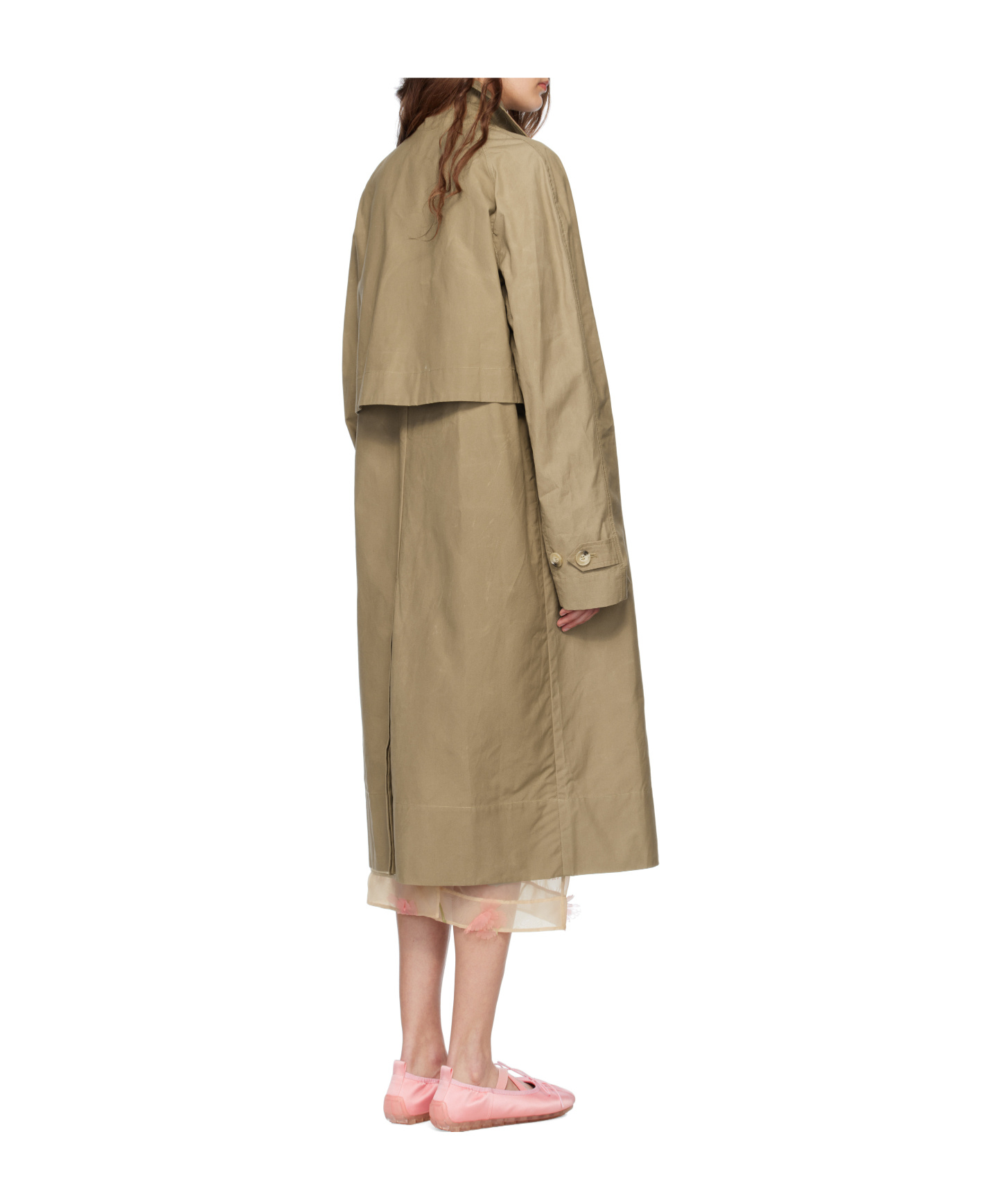Simone Rocha Embellished Carnation Coat In Brown