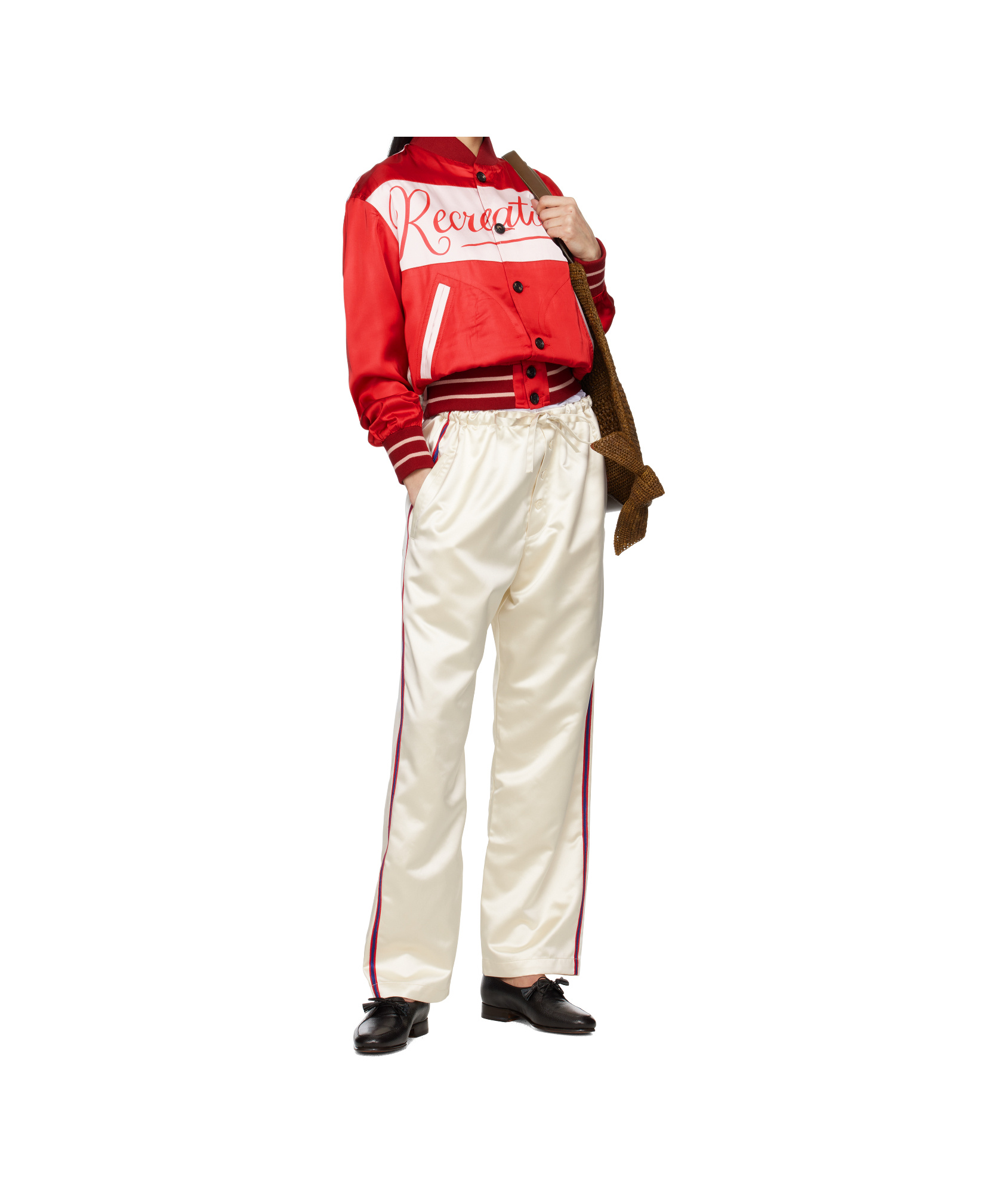 Bode Redtail Pajama Pants In White