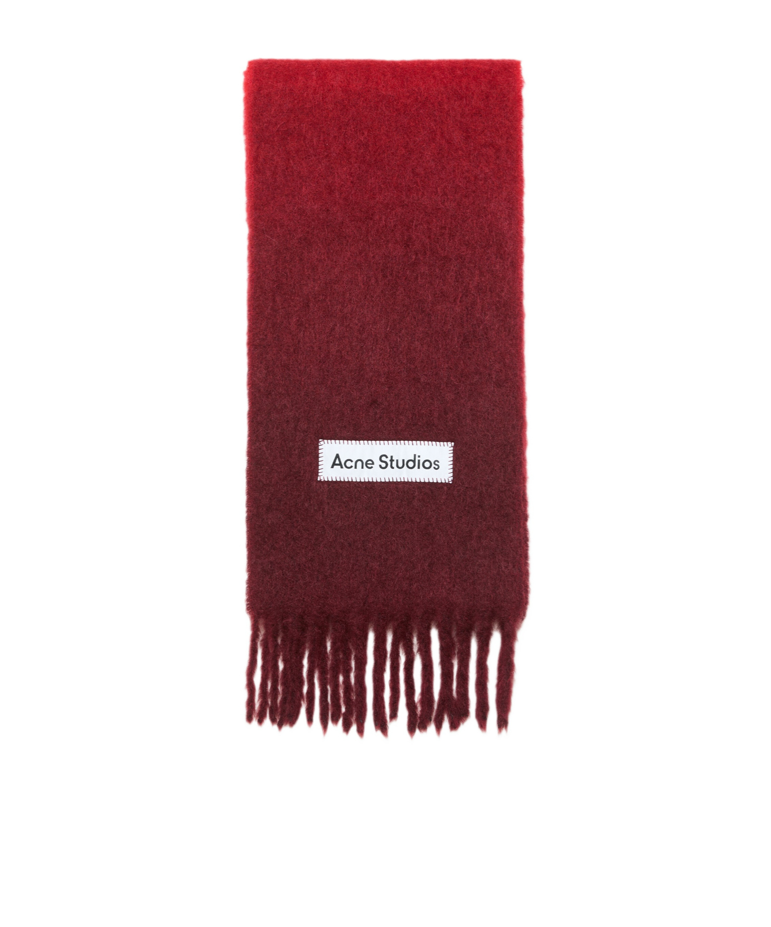 Acne Studios Gradient-effect Scarf In Red