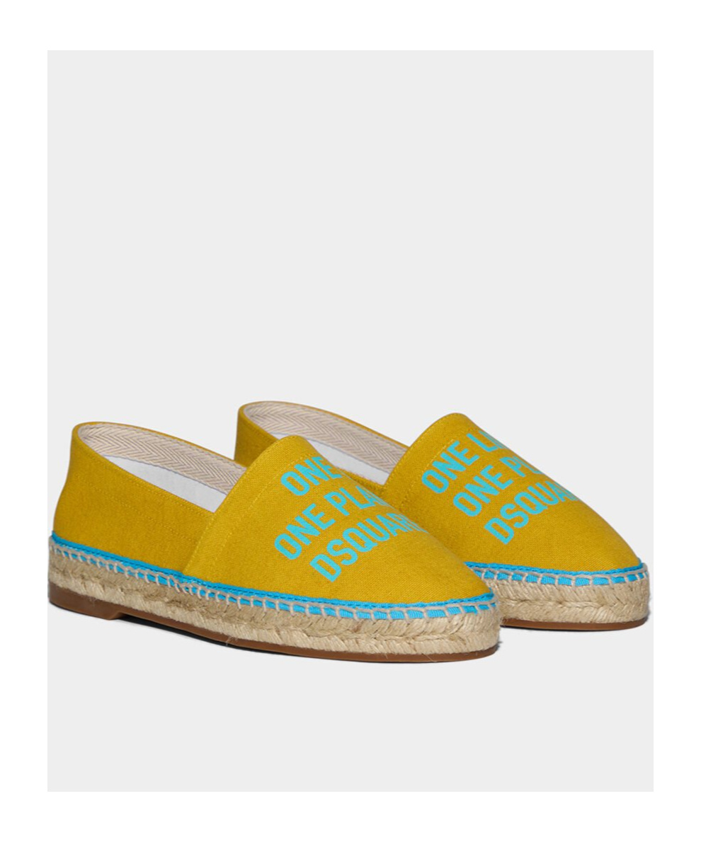 Dsquared2 One Life Organic Cotton Espadrilles In Yellow