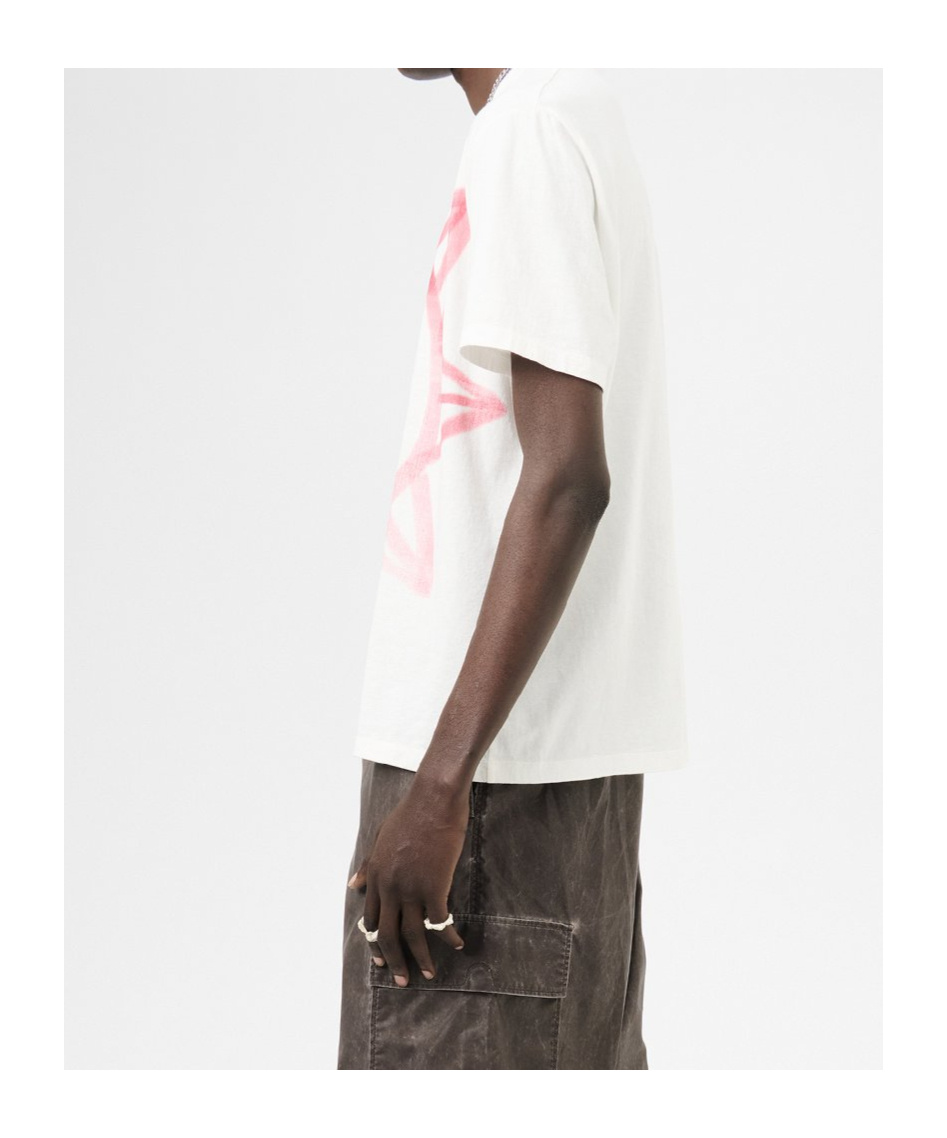 Our Legacy Box T-shirt Off White Cotton T-shirt With Graphic Sun Print - Box T-shirt In White