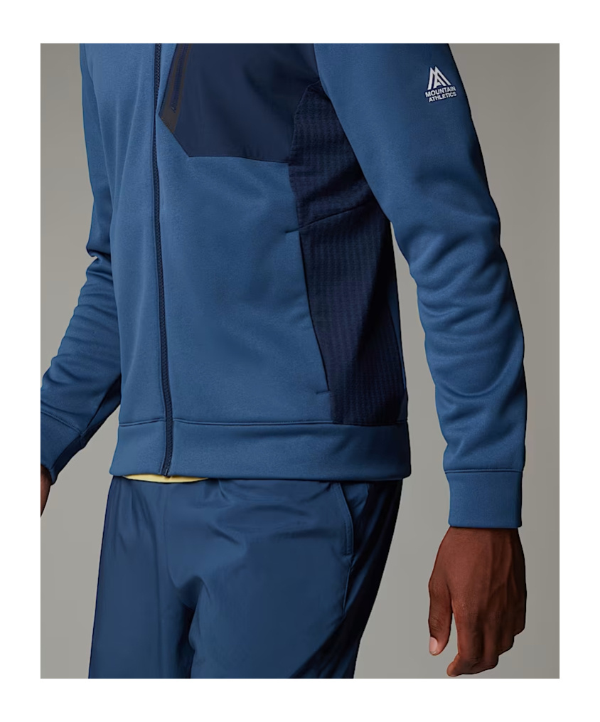 The North Face Mountain Athletics Full Zip Fleece In Blue