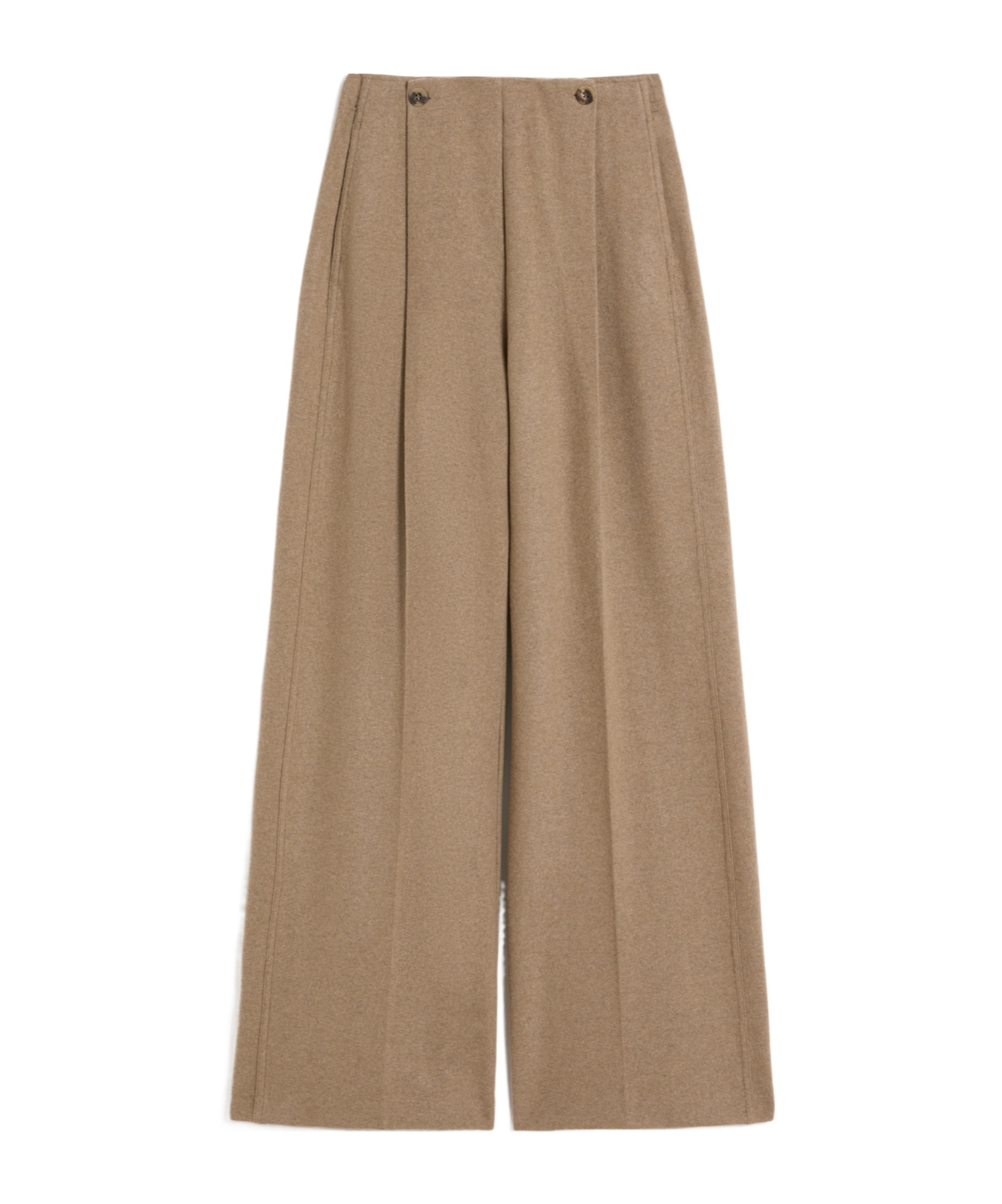 Max Mara Cashmere Flannel Trousers In Brown