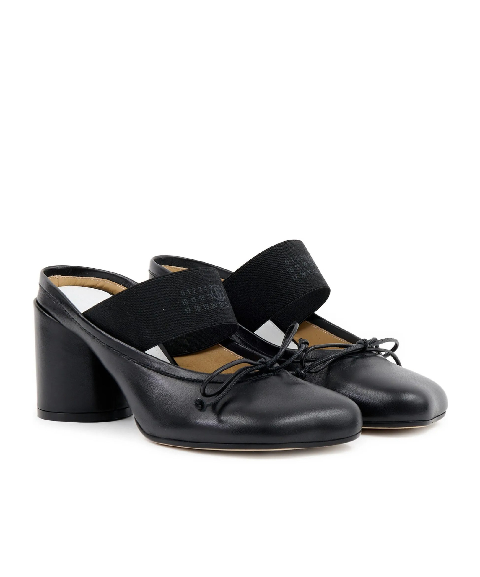 Mm6 Maison Margiela Mm6 By Maison Margiela Anatomical Black Goat Leather Sandals With Bow Detail In Black