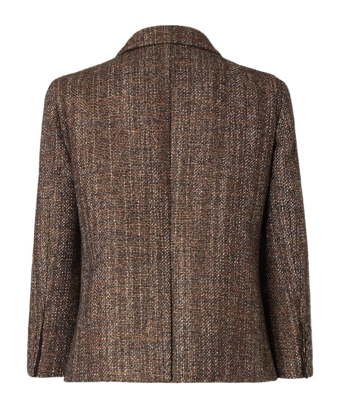 Fendi Rust Wool And Alpaca Jacket Jackets Brown In Brown