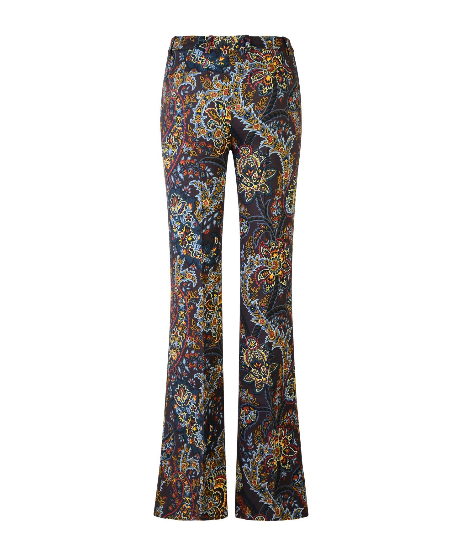 Shop Etro Paisley-printed Stretch Trousers In Black