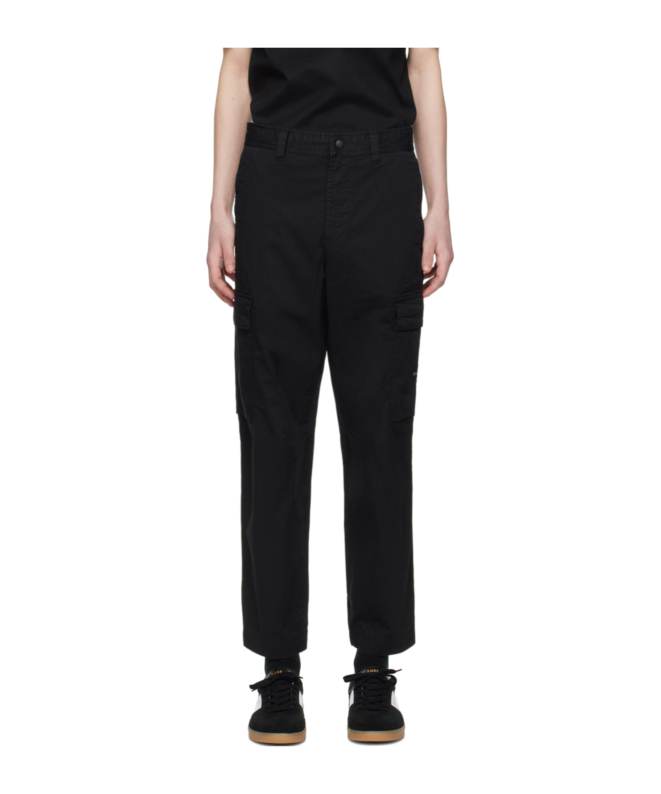 Hugo Boss Belt-loop Casual Pants In Black