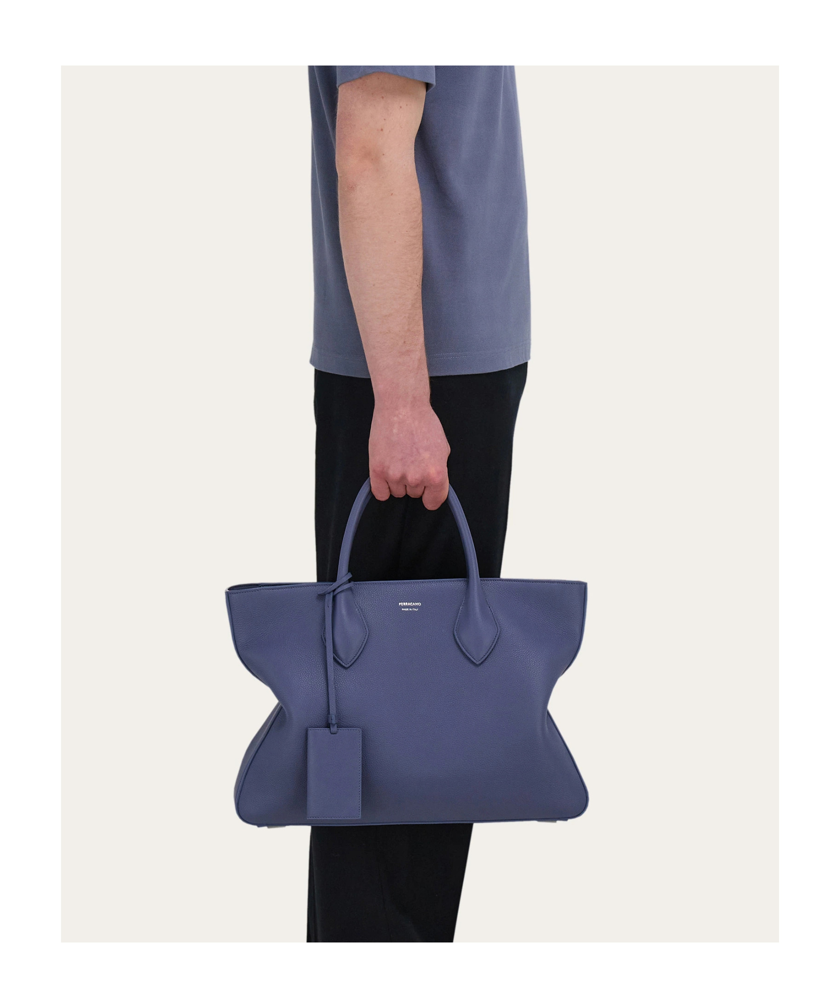 Ferragamo Star-shaped Tote Bag In Gray