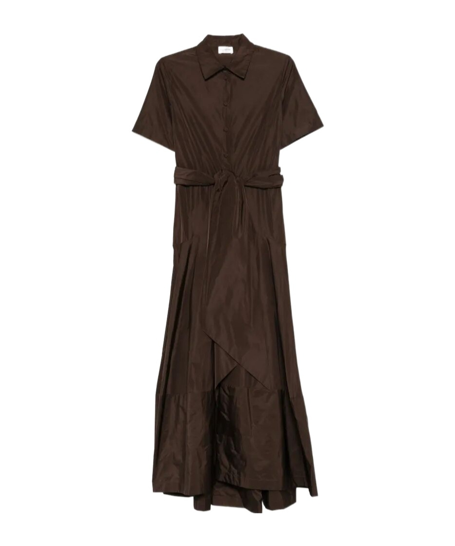 P.a.r.o.s.h Tie-waist Layered Maxi Dress In Black