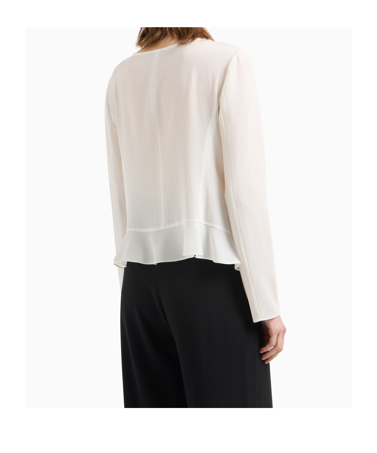EMPORIO ARMANI RUFFLE-DETAILING BLOUSE