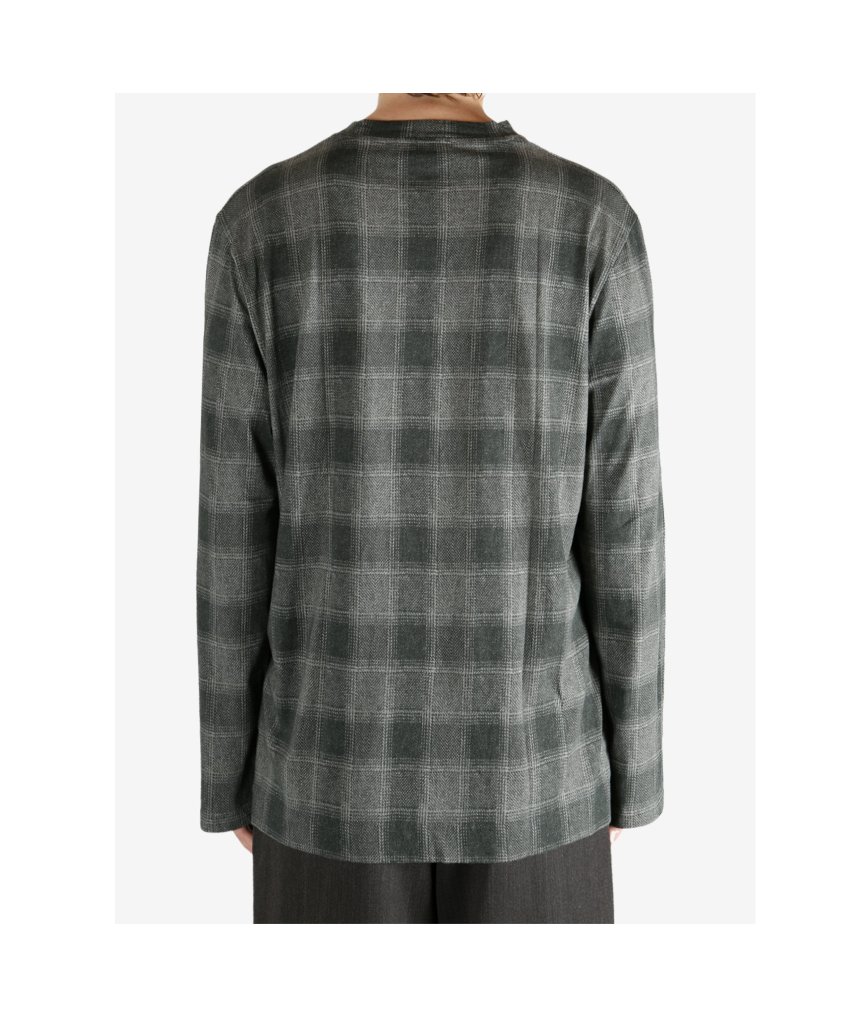 Our Legacy Box Longsleeve In Oakland Check Legacy Jersey In Green