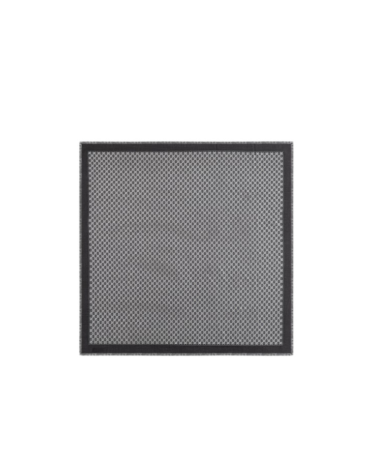 Gucci Gg Wool Shawl In Gray