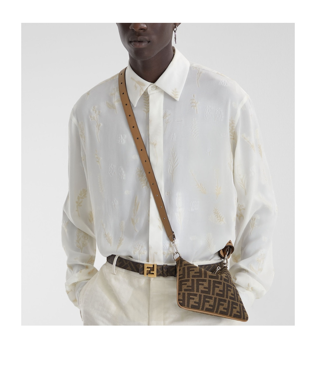 Fendi Reversible Ff-pattern Belt In Brown