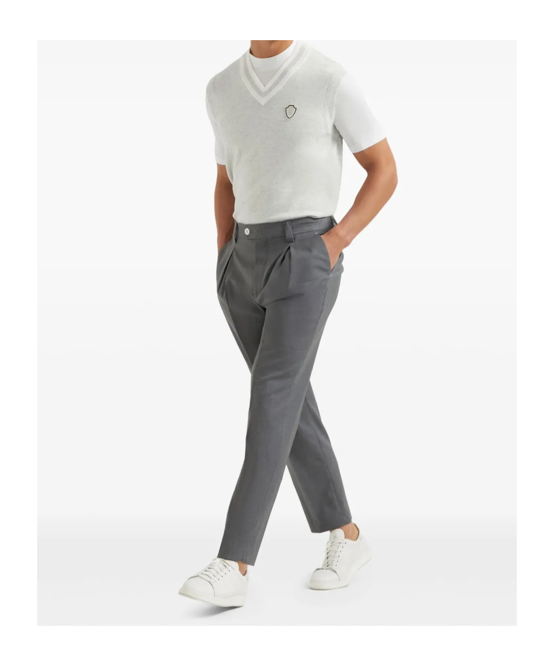 Brunello Cucinelli Logo-appliqué T-shirt In White