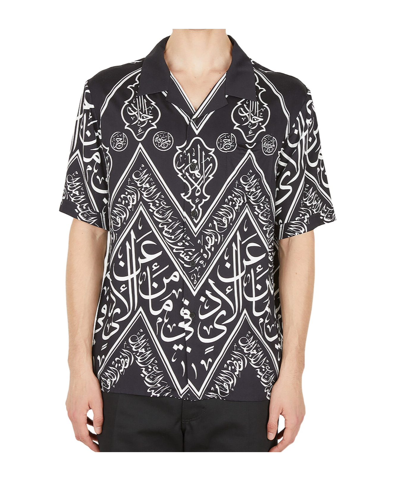 GMBH GRAPHIC PRINT BOWLING SHIRT