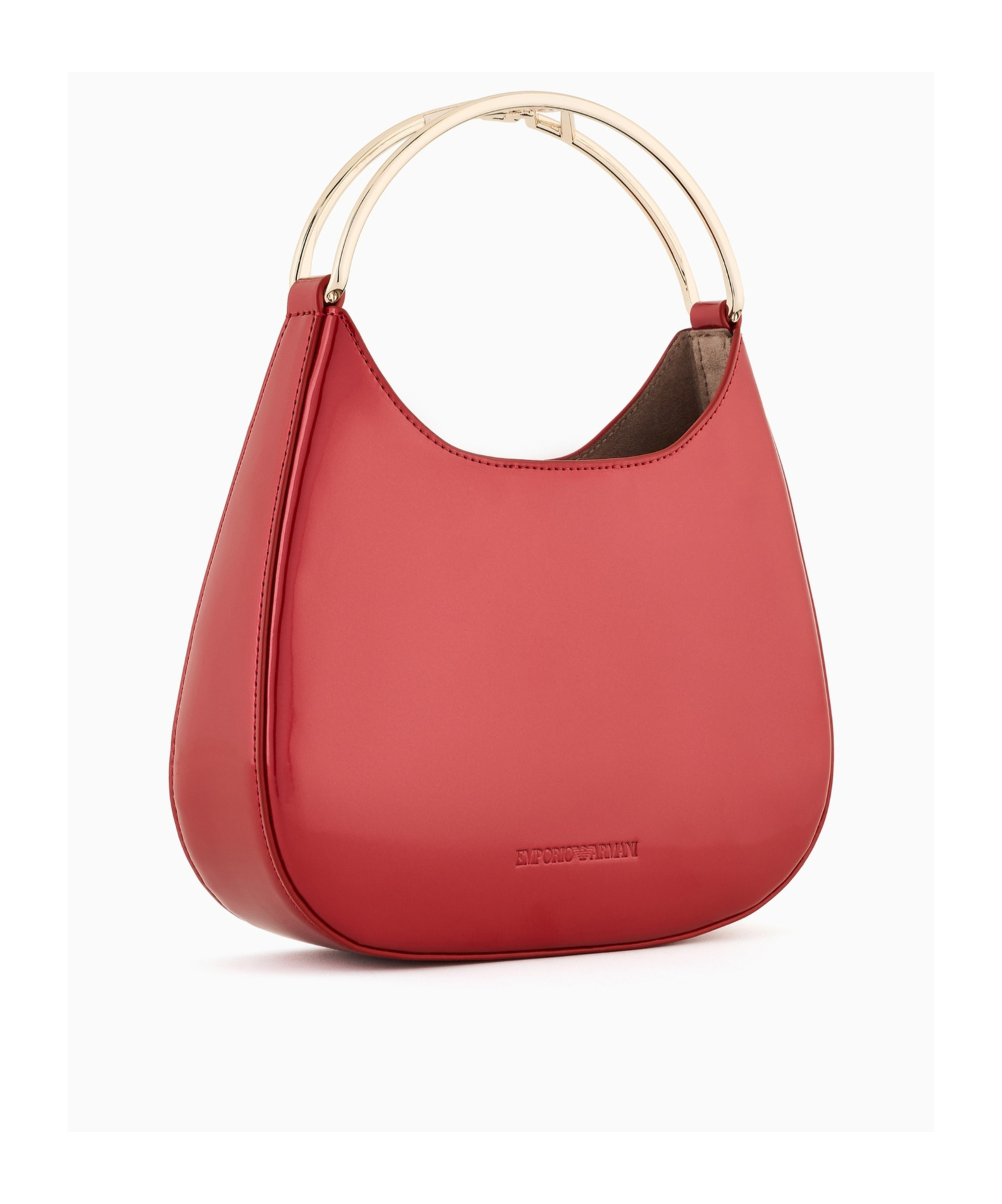 Emporio Armani Hobo Detachable Shoulder Strap Portable Cross-body Mini Bag In Red