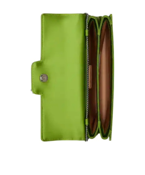Roger Vivier Efflorescence Clutch In Satin In Green