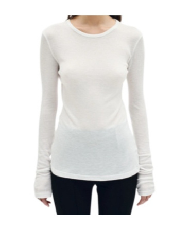 ANN DEMEULEMEESTER FIENE RIBBED LONG-SLEEVE TOP 