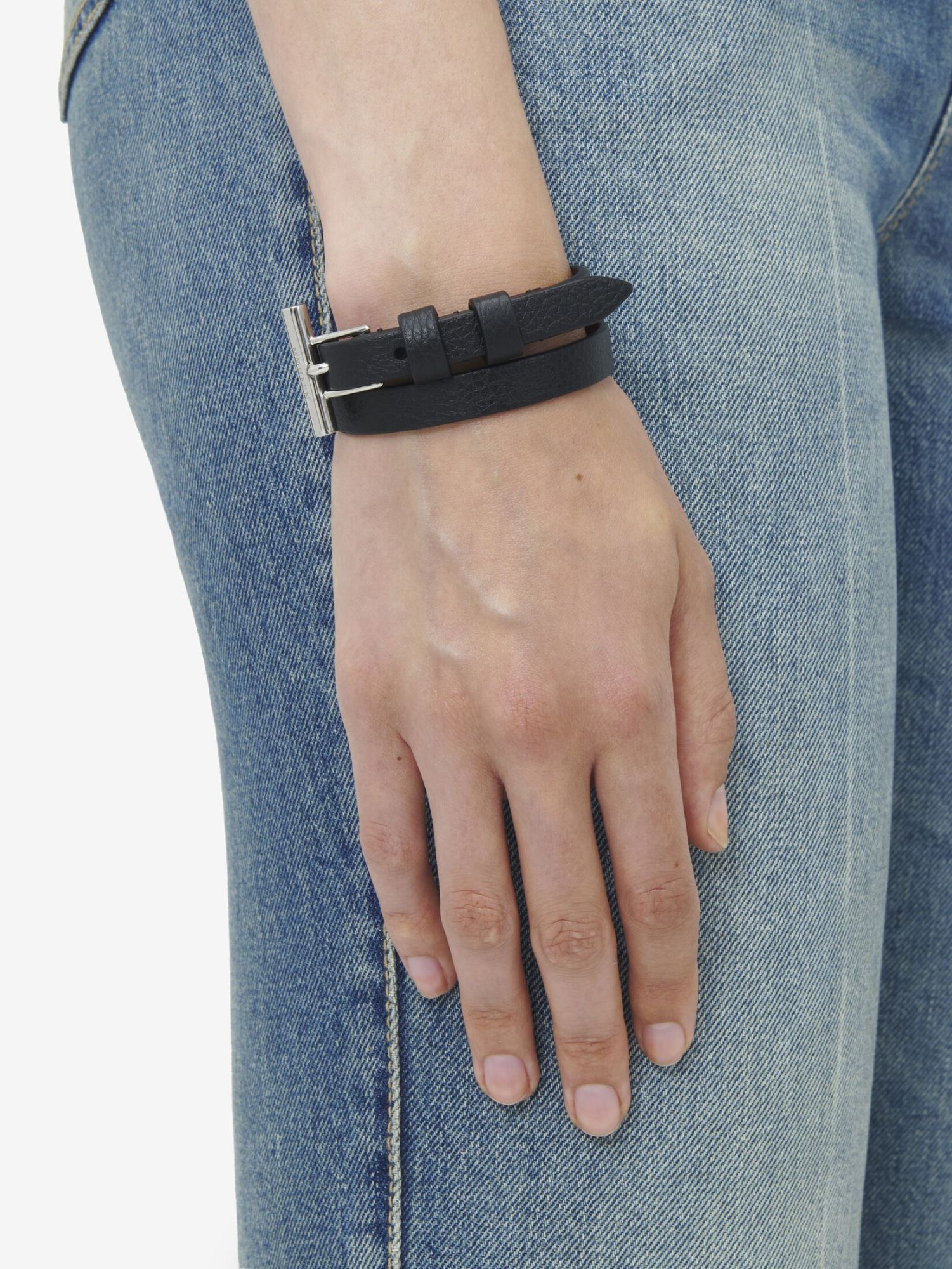ALEXANDER MCQUEEN T-BAR DOUBLE-WRAP BRACELET
