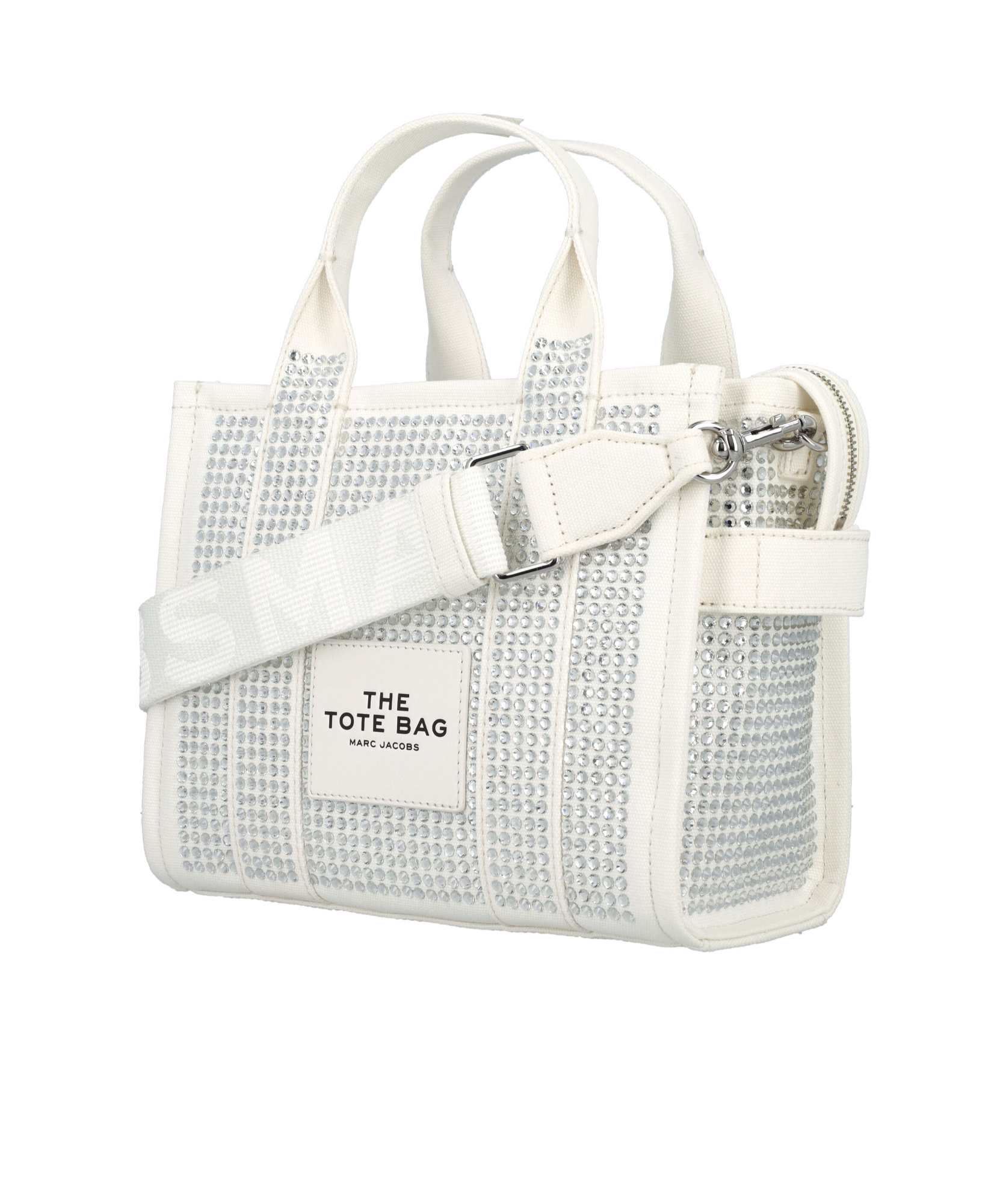 Marc Jacobs Women's The Crystal Canvas Small Tote Bag In White