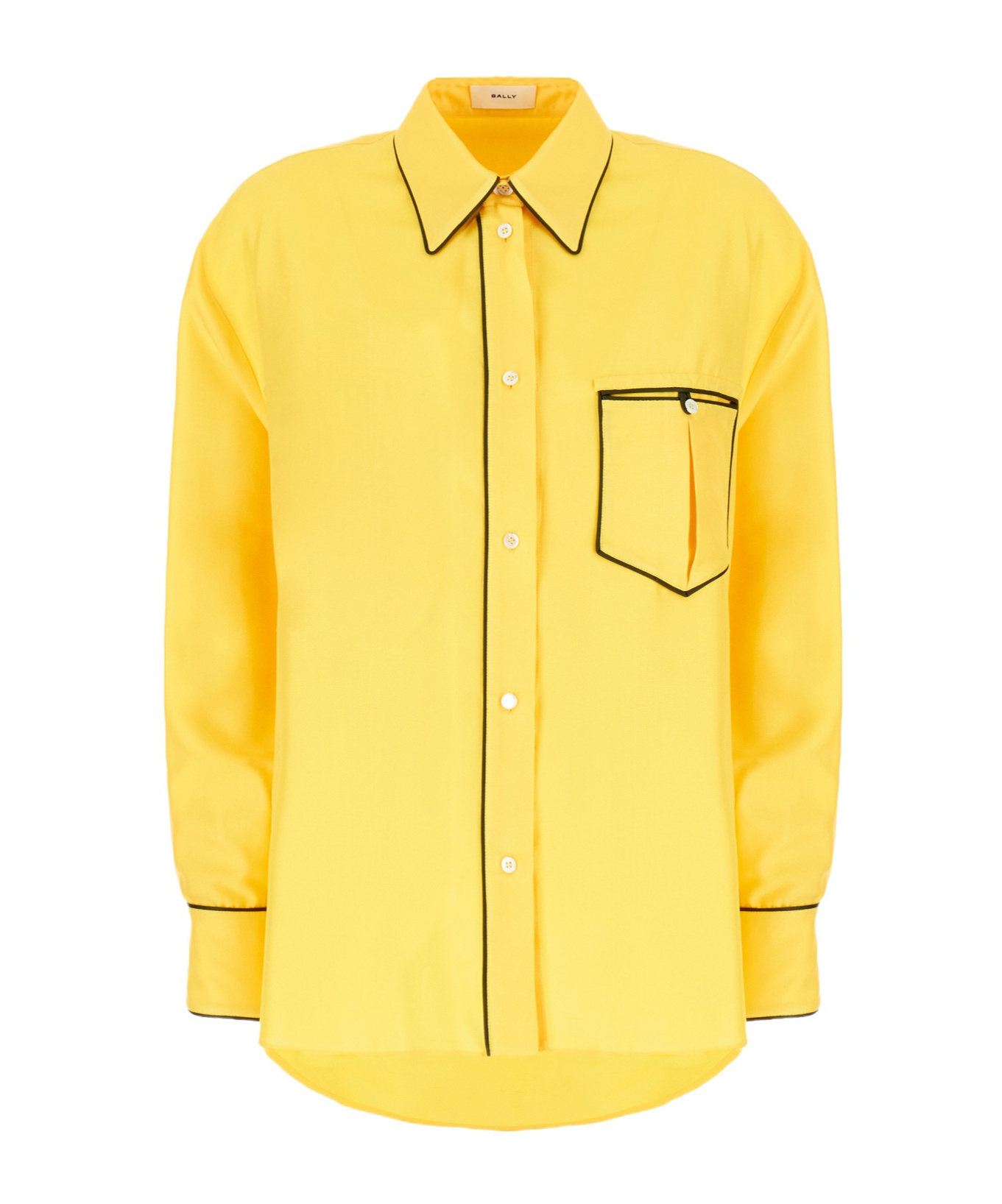 Bally Buttoned Long-sleeved Shirt In Yellow