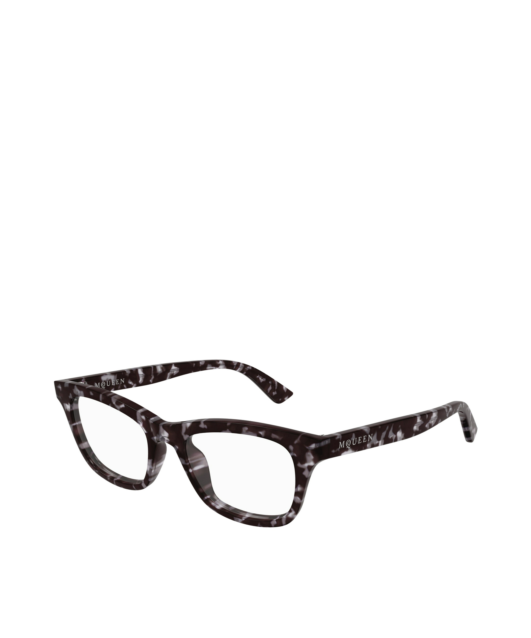 Alexander Mcqueen Eyewear Square Frame Glasses In Black
