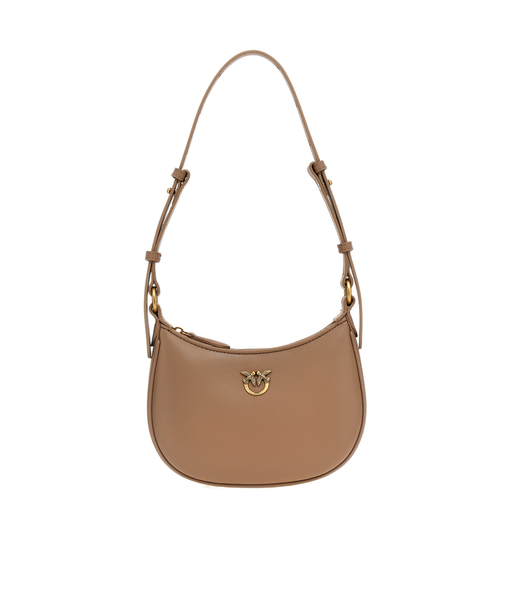 Pinko Half Moon Mini Shoulder Bag In Brown