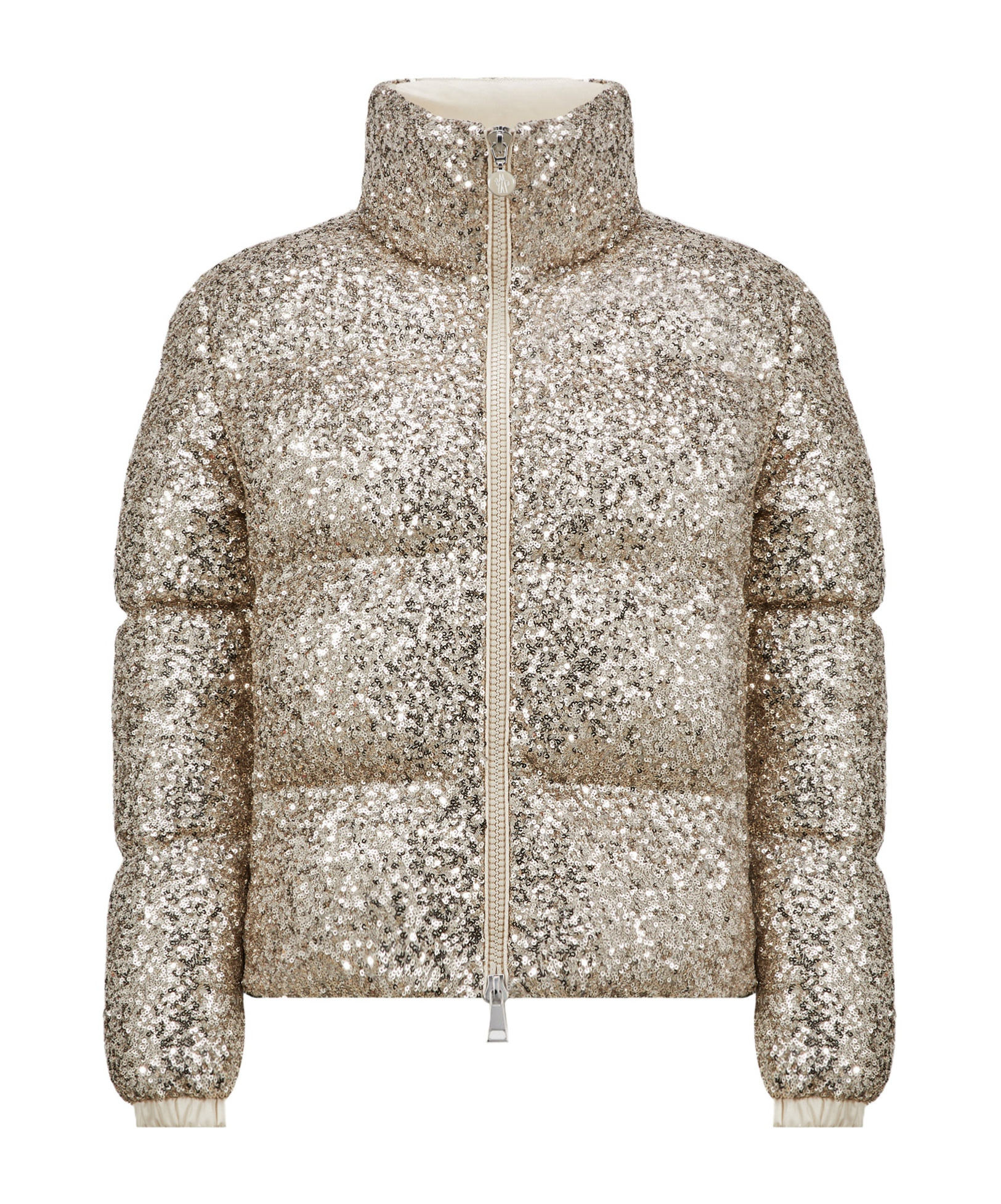 Shop Moncler Anternes Puffer Jacket In Nude