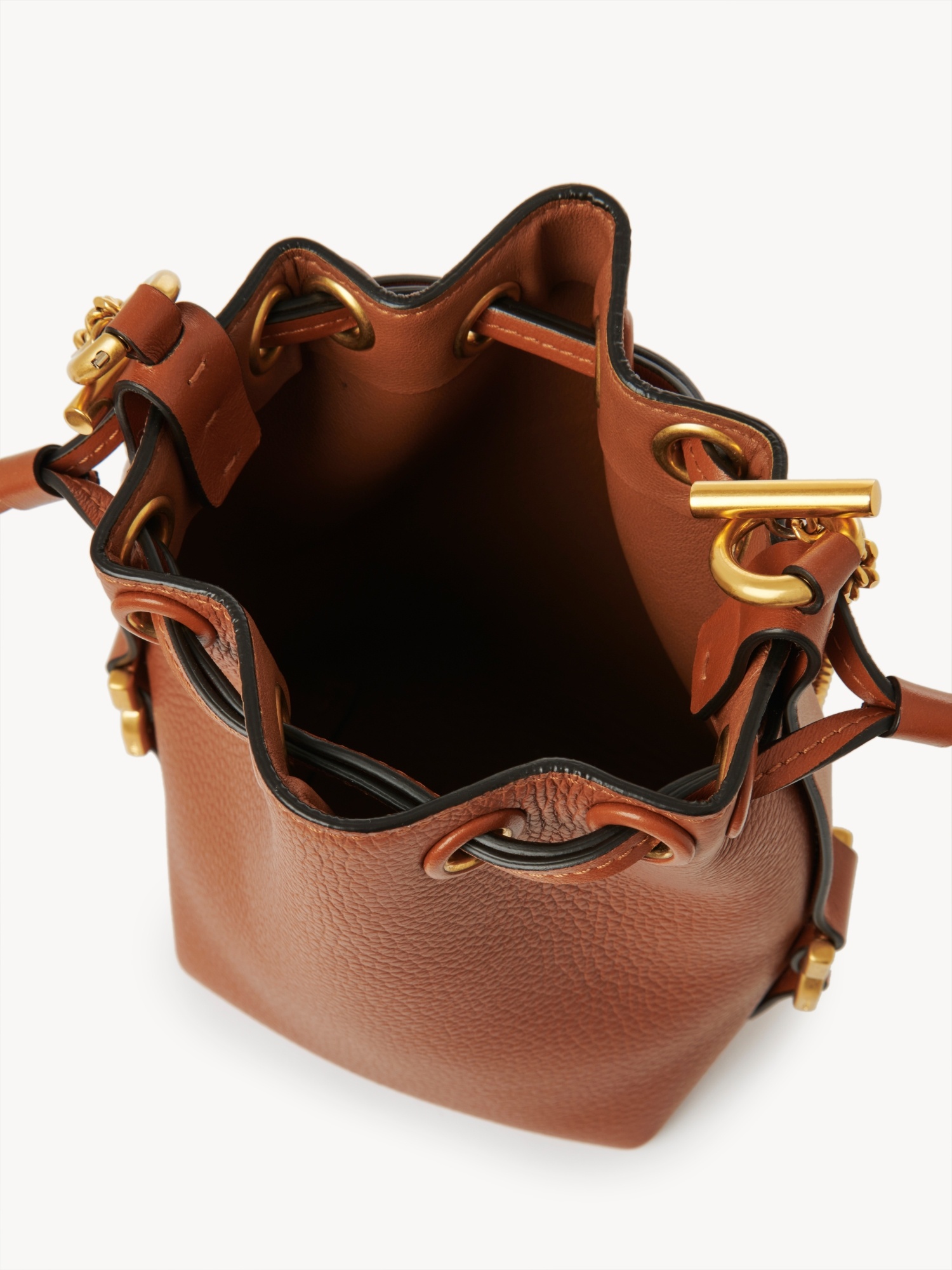 Chloé Marcie Micro Bucket Bag In Brown
