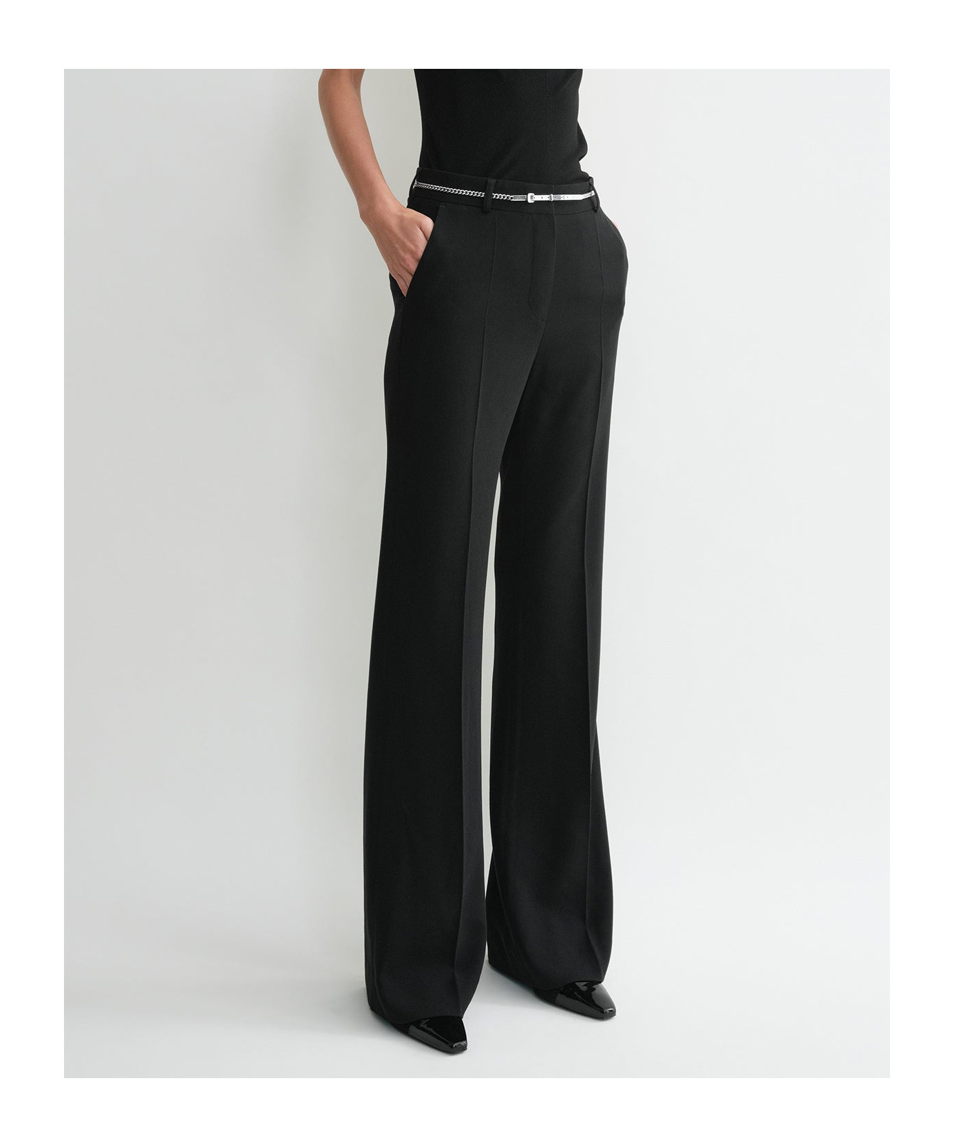 Totême Belt-loop Casual Pants In Black