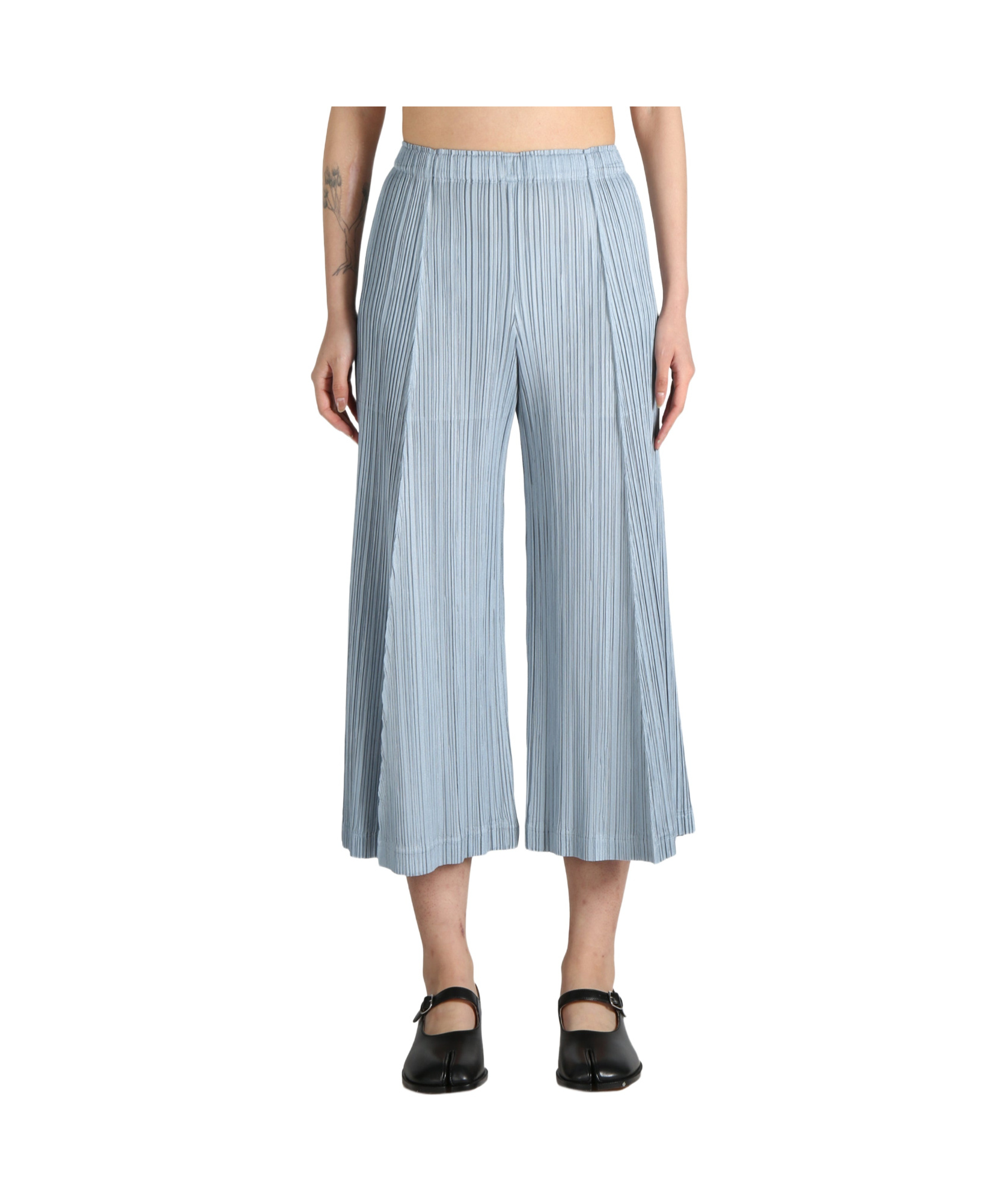Shop Issey Miyake Pleated Trousers In Multicolor