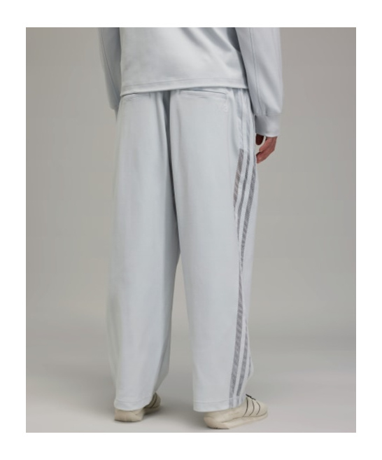 Y-3 Mesh Stripes Track Pants In Transparent Gray