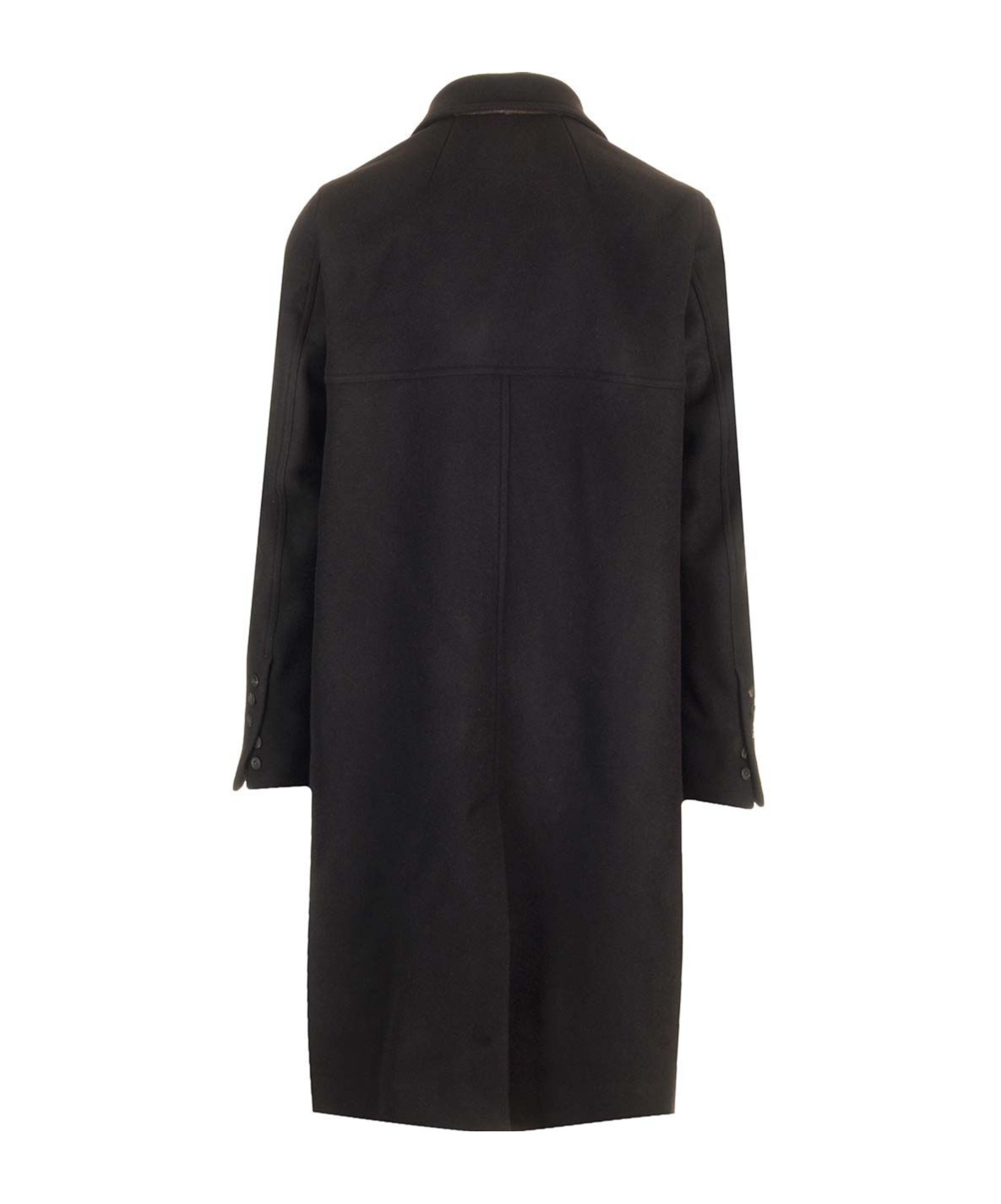 Rick Owens Officer Coat Structured Wide Lapels In Black