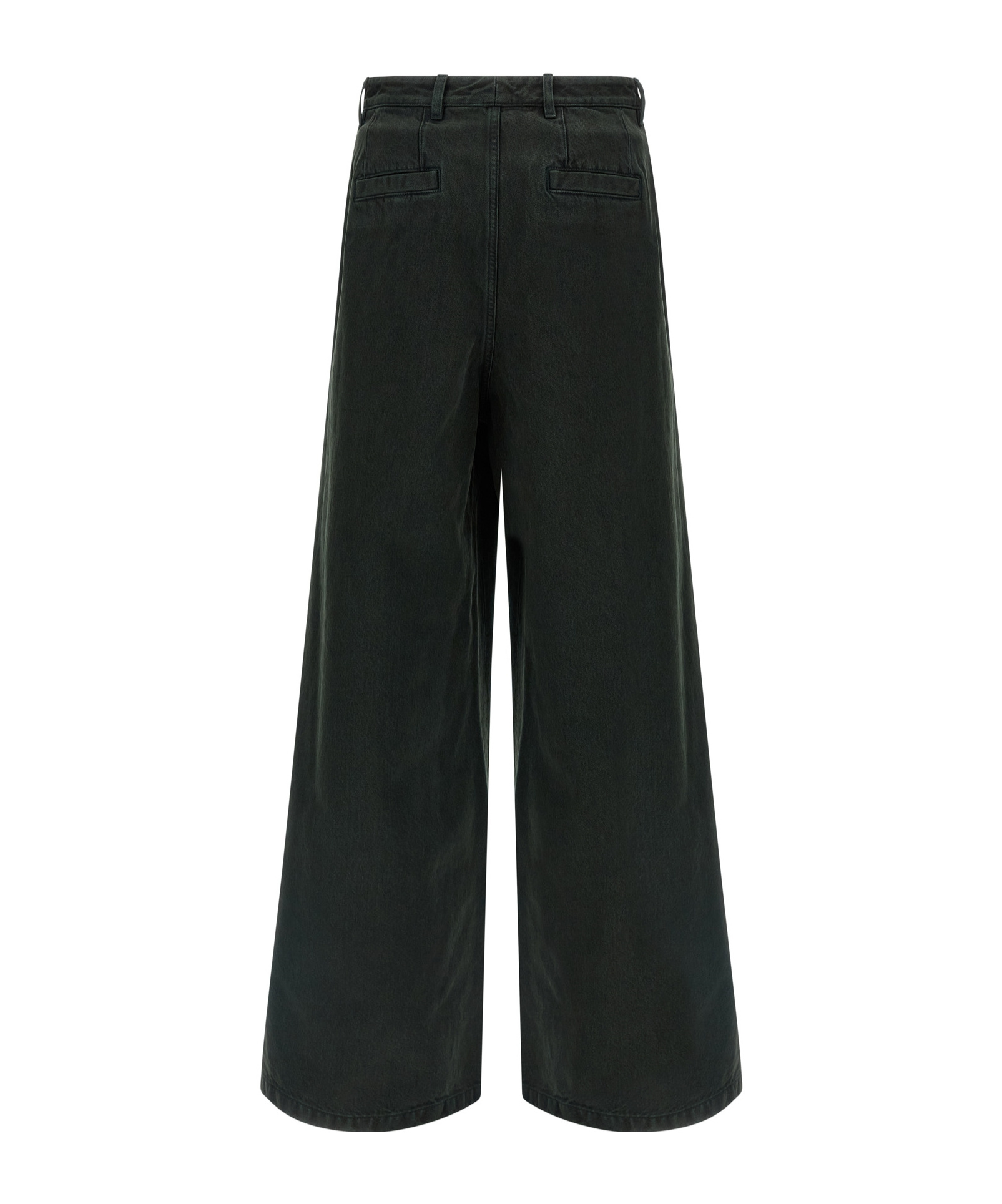 Dries Van Noten Velvet Insert Jeans Green In Black