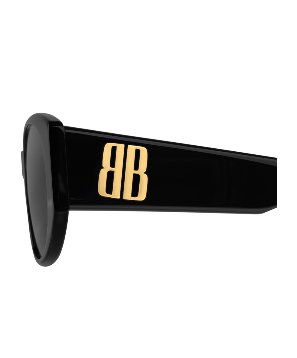 Balenciaga Bb0455s Nano Round Acetate Sunglasses In Black