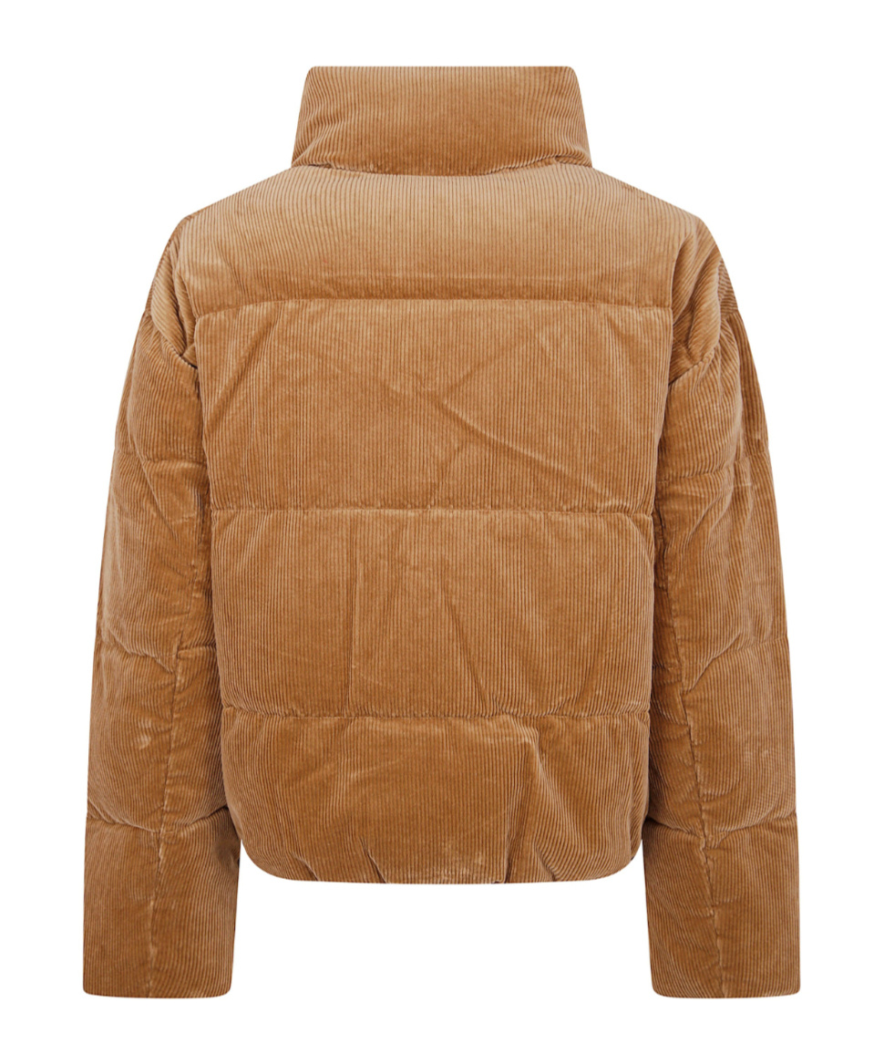 Polo Ralph Lauren Corduroy Quilted Puffer Jacket In Brown
