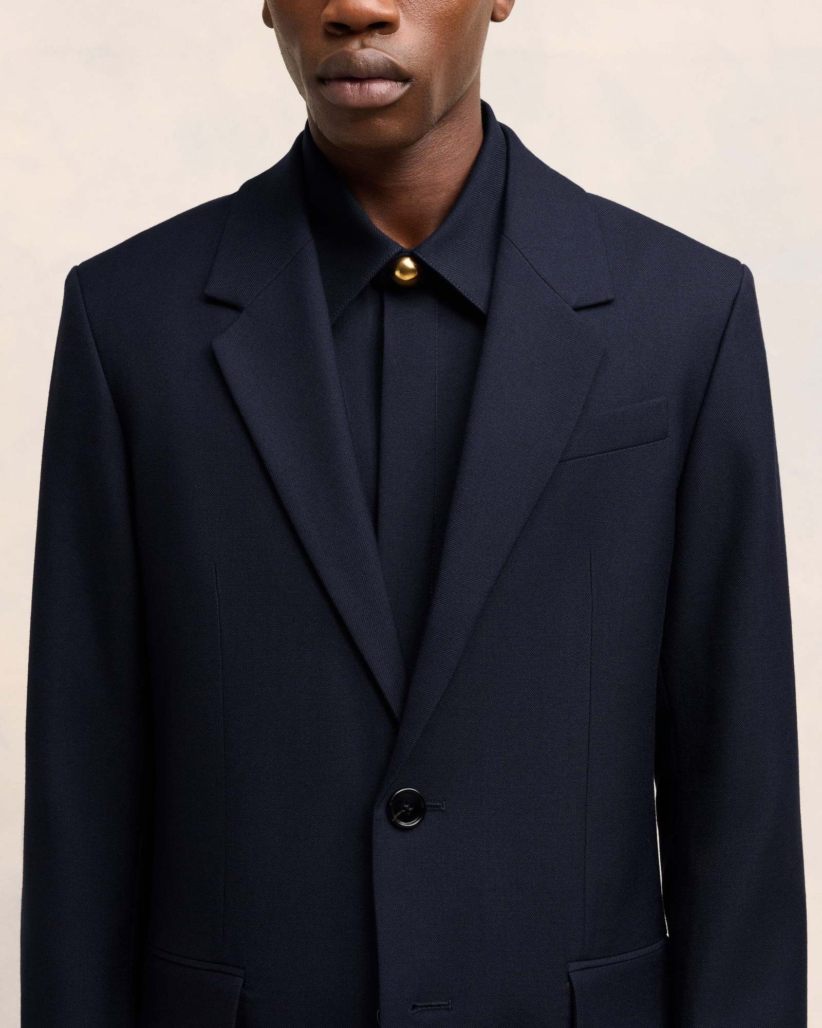 Ami Alexandre Mattiussi Ami Paris Two Buttons Jacket In Black