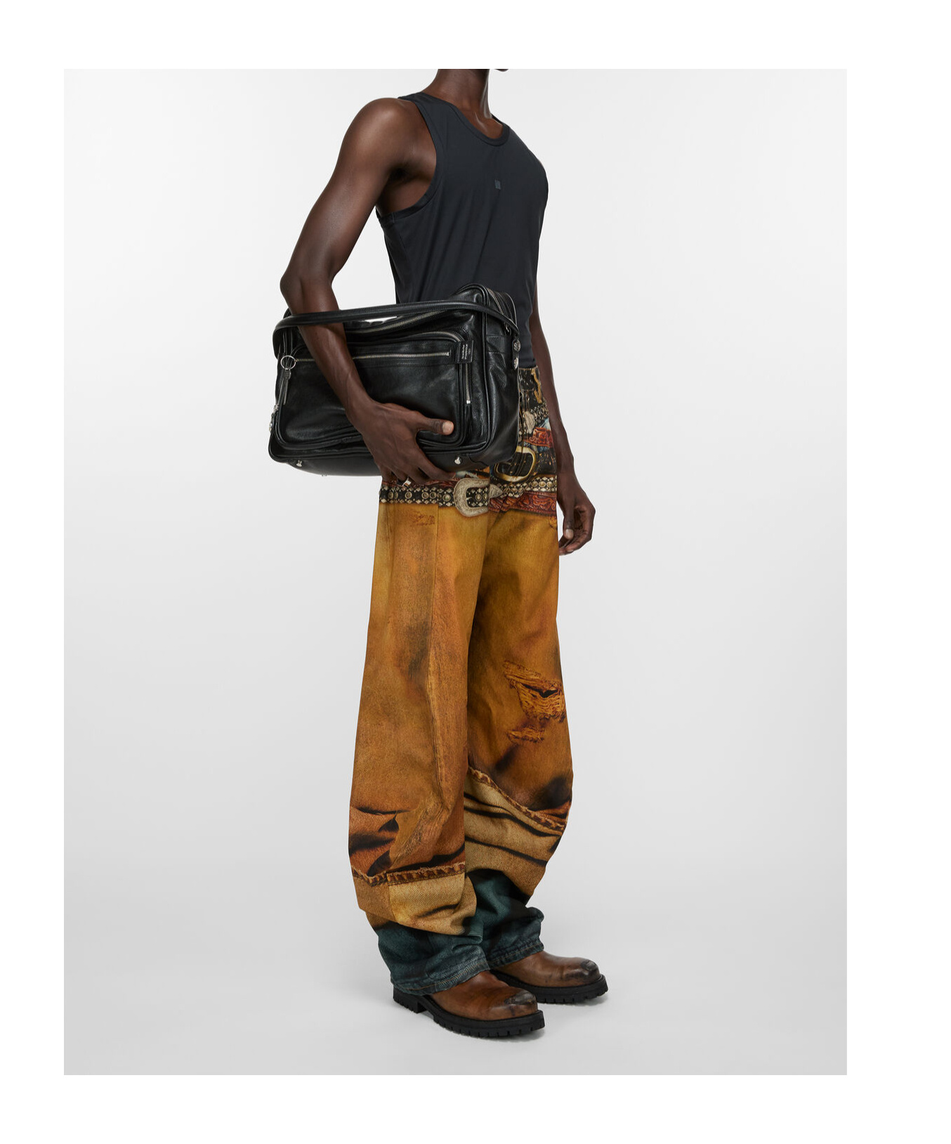 Acne Studios Medium Camero Shoulder Bag In Black