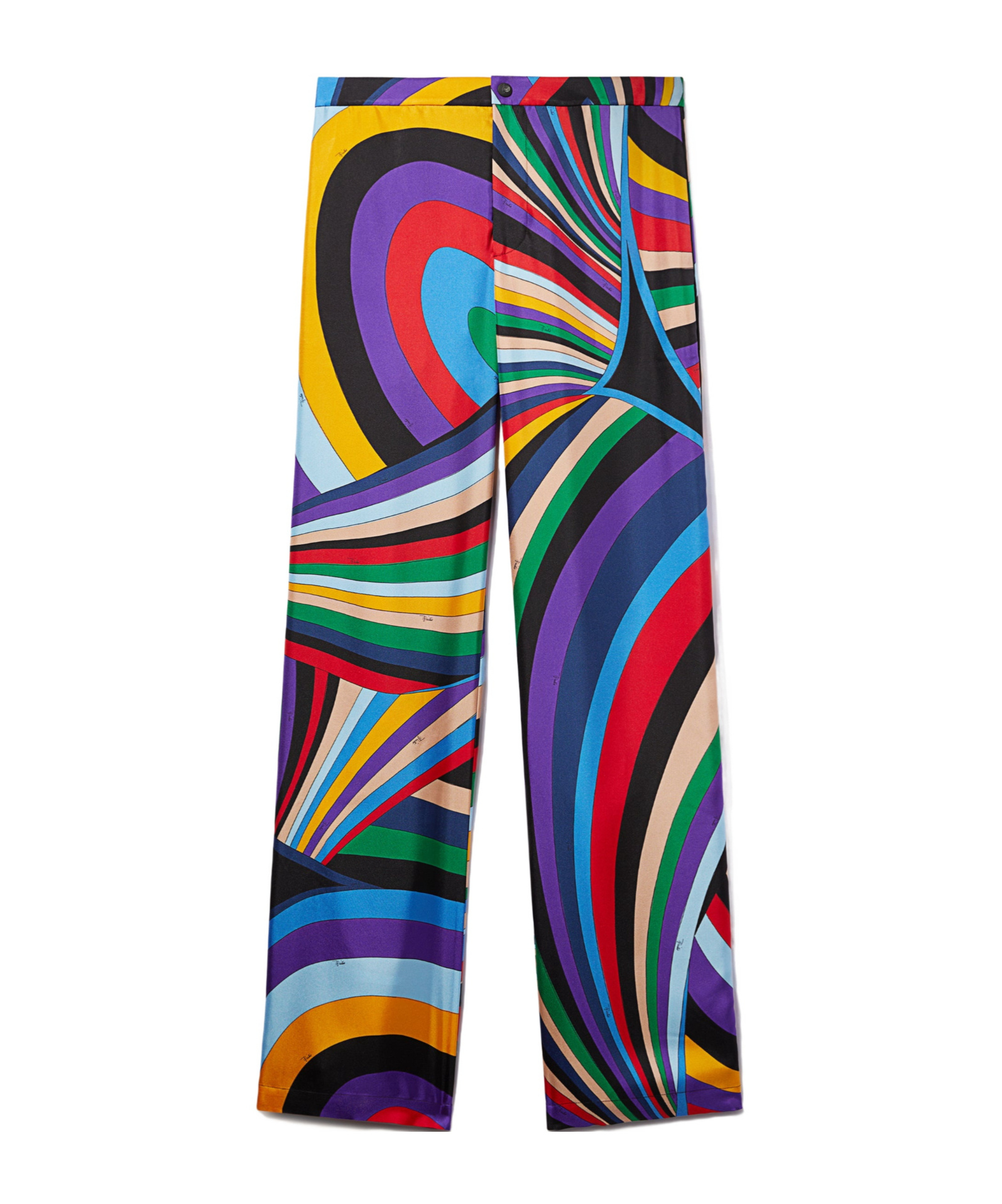 Pucci Iride-print Silk Trousers In Multi