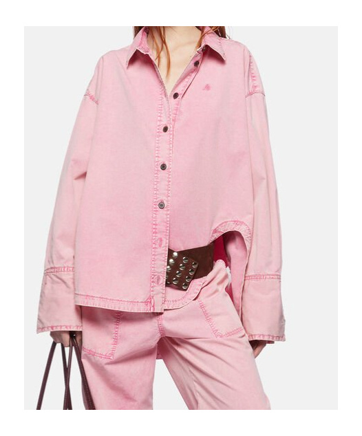 Attico Wide-leg Trousers In Pink