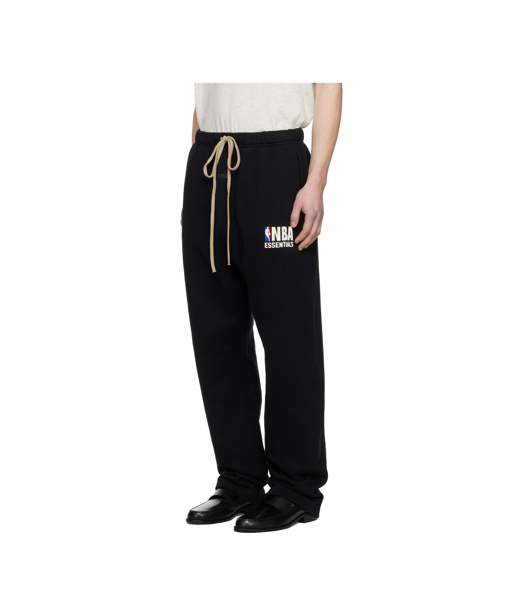 Essentials X Nba 'black' Relaxed Track Pants In Black