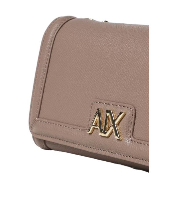 Armani Exchange Flip Shoulder Bag In Brown
