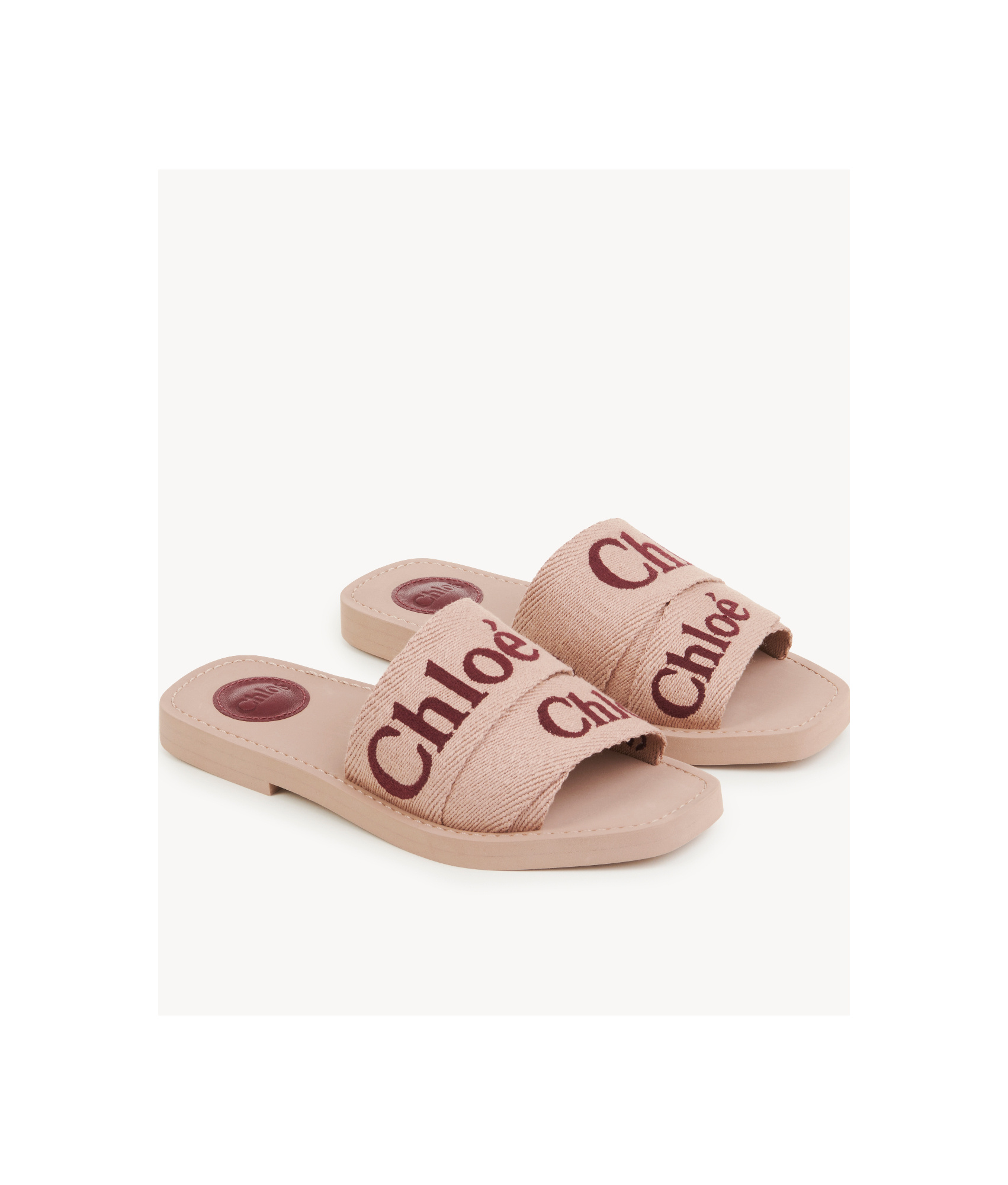 Chloé Women Woody Slides In Neutral