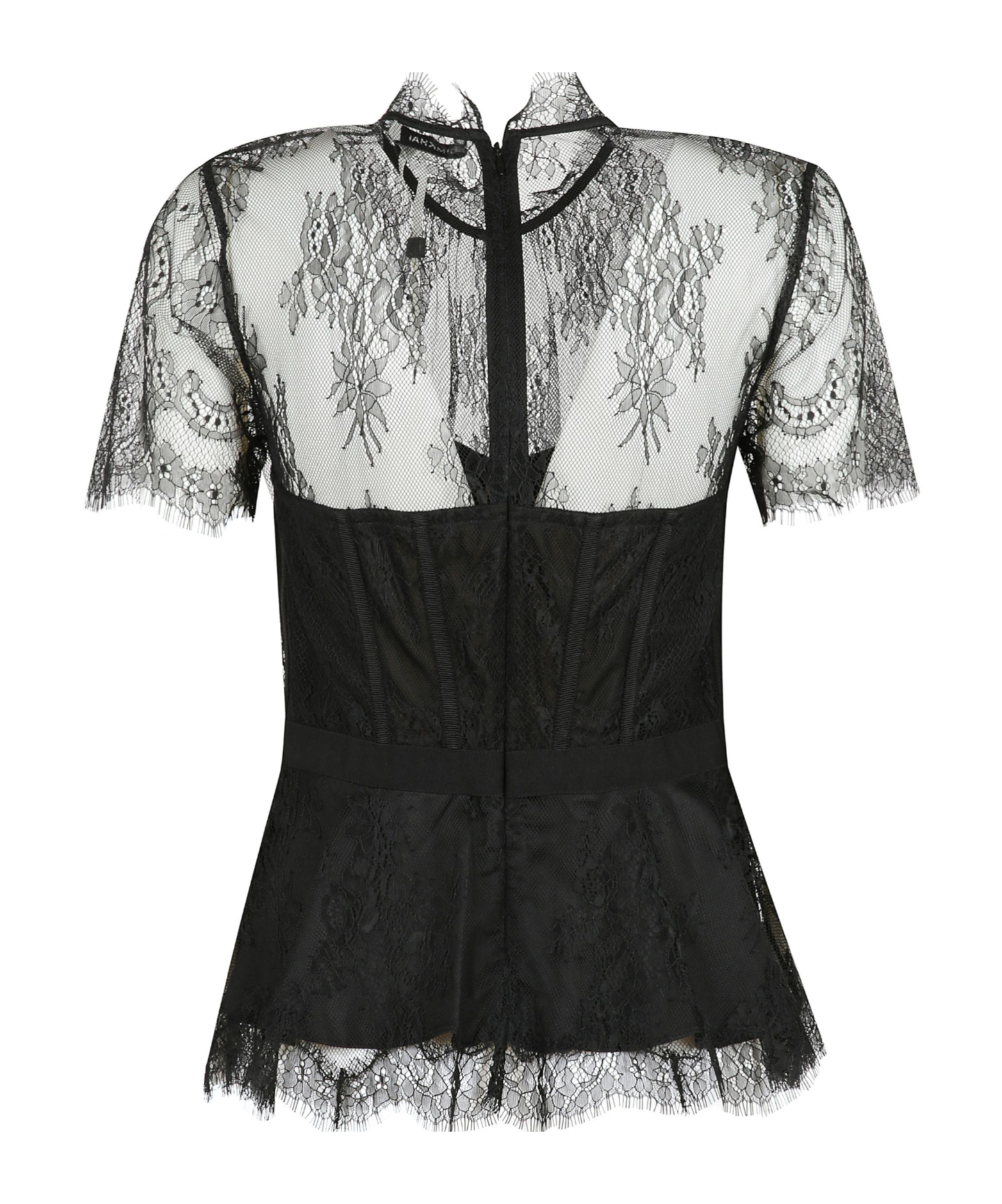 Simkhai Lace-embellished Corset Top In Black