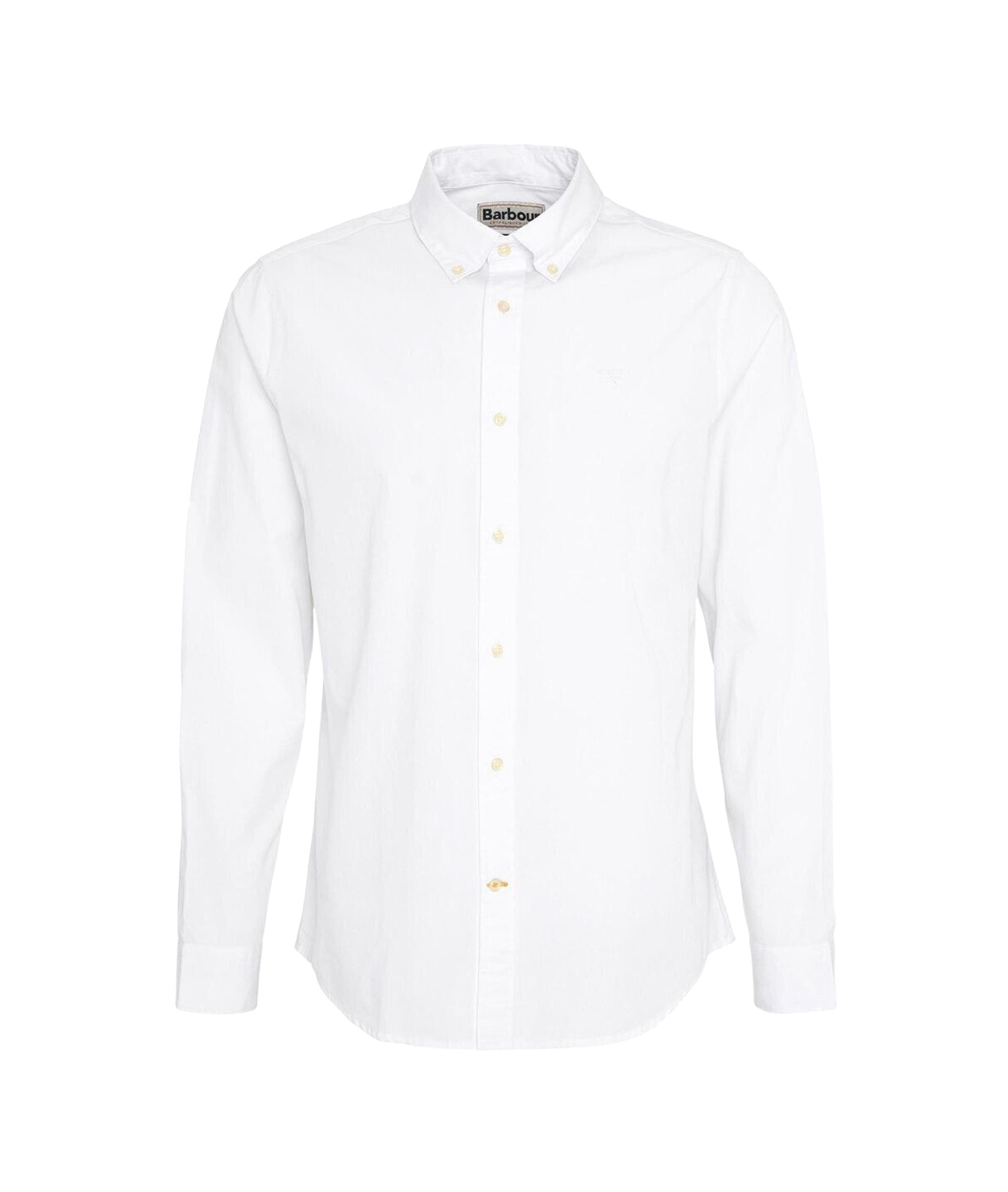 Barbour Embroidered Button-down Shirt In White