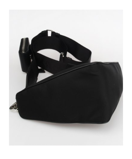 Prada Triangle Shoulder Bag In Black