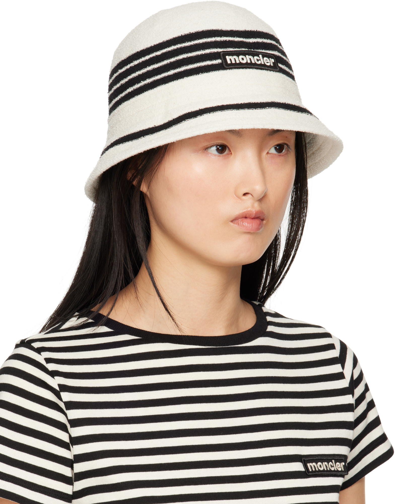 Moncler Striped Bucket Hat In Multicolor