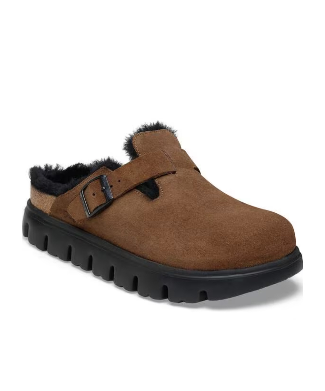 Birkenstock Boston Chunky Shearling In Brown