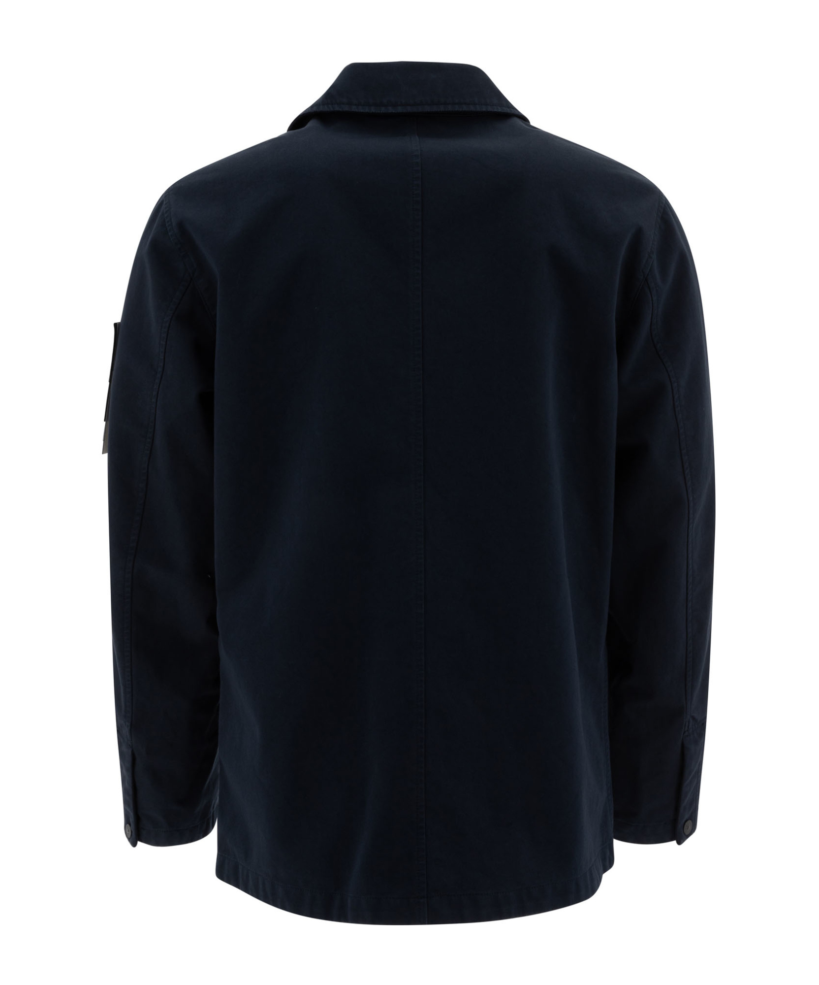 Stone Island Single-breasted Casual Jacket In Blue