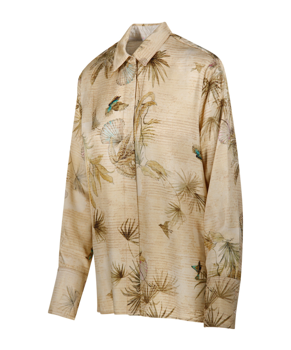 FORTE FORTE ALL-OVER PATTERN LONG-SLEEVE SHIRT